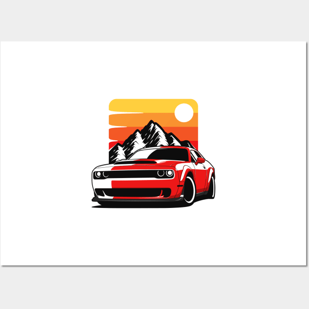 Red Demon Mountains Wall Art by KaroCars